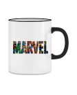 Puodelis Marvel logo herojai Puodelis Marvel logo herojai